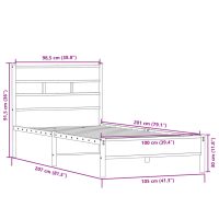 vidaXL Sängram utan madrass sonoma-ek 100x200 cm konstruerad trä - Bild 9