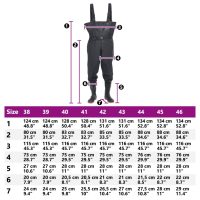 vidaXL Vadarbyxor med stövlar och bälte svart strl. 41 - Bild 10