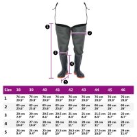 vidaXL Vadarbyxor med stövlar mörkgrön strl. 39 - Bild 8