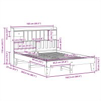 vidaXL Sängram utan madrass 160x200 cm massiv furu - Bild 11