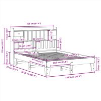 vidaXL Sängram utan madrass 150x200 cm massiv furu - Bild 11