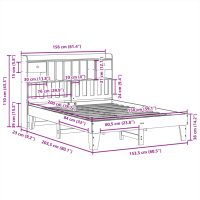 vidaXL Sängram utan madrass vit 150x200 cm massiv furu - Bild 11