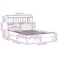 vidaXL Sängram utan madrass 140x200 cm massiv furu - Bild 11