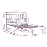 vidaXL Sängram utan madrass vit 140x200 cm massiv furu - Bild 11