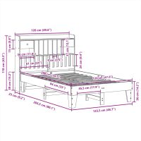 vidaXL Sängram utan madrass vaxbrun 120x200 cm massiv furu - Bild 11