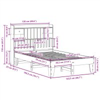 vidaXL Sängram utan madrass vit 120x190 cm massiv furu - Bild 11