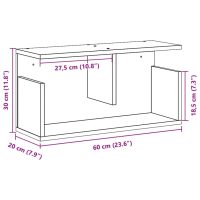 vidaXL Väggskåp 60x20x30 cm artisian ek konstruerat trä - Bild 9