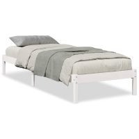 vidaXL Sängram utan madrass extra lång vit 80x210 cm massiv furu - Bild 2