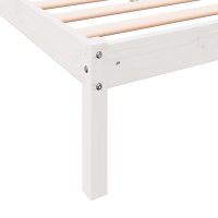 vidaXL Sängram utan madrass extra lång vit 90x210 cm massiv furu - Bild 7