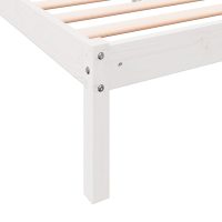 vidaXL Sängram utan madrass extra lång vit 90x220 cm massiv furu - Bild 7