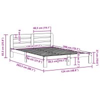 vidaXL Sängram utan madrass vit 120x200 cm massiv furu - Bild 9