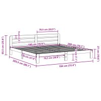 vidaXL Sängram utan madrass vit 180x200 cm massiv furu - Bild 9