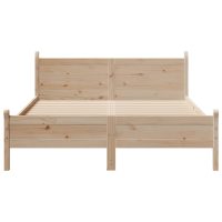 vidaXL Sängram utan madrass 140x190 cm massiv furu - Bild 4