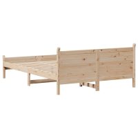 vidaXL Sängram utan madrass 140x190 cm massiv furu - Bild 6