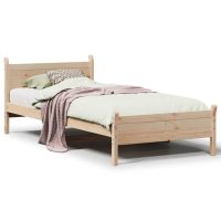 vidaXL Sängram utan madrass 90x190 cm massiv furu - Bild 2