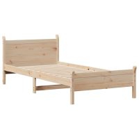 vidaXL Sängram utan madrass 90x190 cm massiv furu - Bild 3