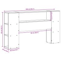 vidaXL Huvudgavel med förvaring 160 cm massiv furu - Bild 10