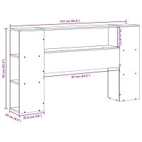 vidaXL Huvudgavel med förvaring vit 135 cm massiv furu - Bild 10