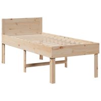 vidaXL Sängram utan madrass 90x200 cm massiv furu - Bild 3