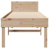 vidaXL Sängram utan madrass 75x190 cm massiv furu - Bild 4