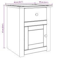 vidaXL Sängbord Panama 46x40x57 cm massiv furu - Bild 10