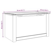 vidaXL Förvaringslåda med lock Panama 79x42x46 cm massiv furu - Bild 9