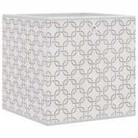 vidaXL Vikbar förvaringslådor 4 st gräddvit 32x32x32 cm non-woven tyg - Bild 3