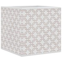 vidaXL Vikbar förvaringslådor 4 st gräddvit 32x32x32 cm non-woven tyg - Bild 11