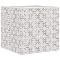 vidaXL Vikbar förvaringslådor 10 st gräddvit 32x32x32 cm non-woven tyg - Bild 11