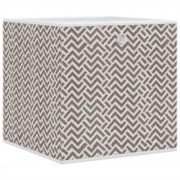 vidaXL Vikbar förvaringslådor 4 st brun 32x32x32 cm non-woven tyg - Bild 3