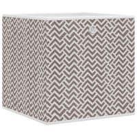 vidaXL Vikbar förvaringslådor 10 st brun 32x32x32 cm non-woven tyg - Bild 3