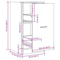 vidaXL Apoteksskåp vit 40x41x77,5 cm konstruerat trä - Bild 10