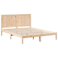 vidaXL Sängram utan madrass extra lång 160x210 cm massivt trä - Bild 3