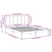 vidaXL Sängram utan madrass extra lång 160x210 cm massivt trä - Bild 9