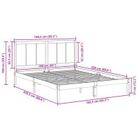 vidaXL Sängram utan madrass extra lång 160x220 cm massivt trä - Bild 9