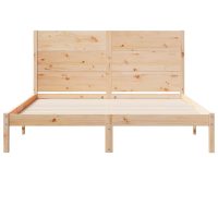 vidaXL Sängram utan madrass extra lång 160x220 cm massivt trä - Bild 4