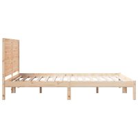 vidaXL Sängram utan madrass extra lång 160x220 cm massivt trä - Bild 5