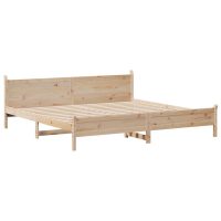 vidaXL Sängram utan madrass 200x200 cm massiv furu - Bild 3