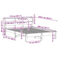 vidaXL Sängram utan madrass vit 160x200 cm massiv furu - Bild 9