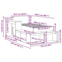 vidaXL Sängram utan madrass vaxad brun 90x200 cm massiv furu - Bild 12