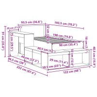 vidaXL Sängram utan madrass 90x190 cm massiv furu - Bild 12