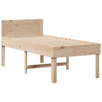 vidaXL Sängram utan madrass 90x190 cm massiv furu - Bild 5