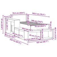 vidaXL Sängram utan madrass 75x190 cm massiv furu - Bild 12