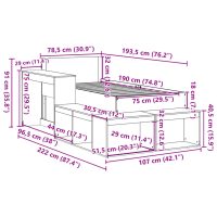 vidaXL Sängram utan madrass vit 75x190 cm massiv furu - Bild 12