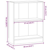 vidaXL Bokhylla åldrat trä 60x24x76 cm konstruerat trä - Bild 9