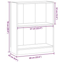 vidaXL Bokhylla ek 60x24x76 cm konstruerat trä - Bild 9