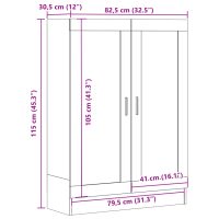 vidaXL Bokskåp åldrat trä 82,5x30,5x115 cm konstruerat trä - Bild 11