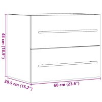 vidaXL Tvättställsskåp sonoma-ek 60x38,5x48 cm spånskiva - Bild 11