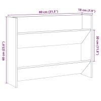 vidaXL Väggmonterat skoställ artisan ek 80x18x60 cm konstruerat trä - Bild 8