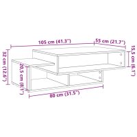 vidaXL Soffbord artisian ek 105x55x32 cm konstruerat trä - Bild 9